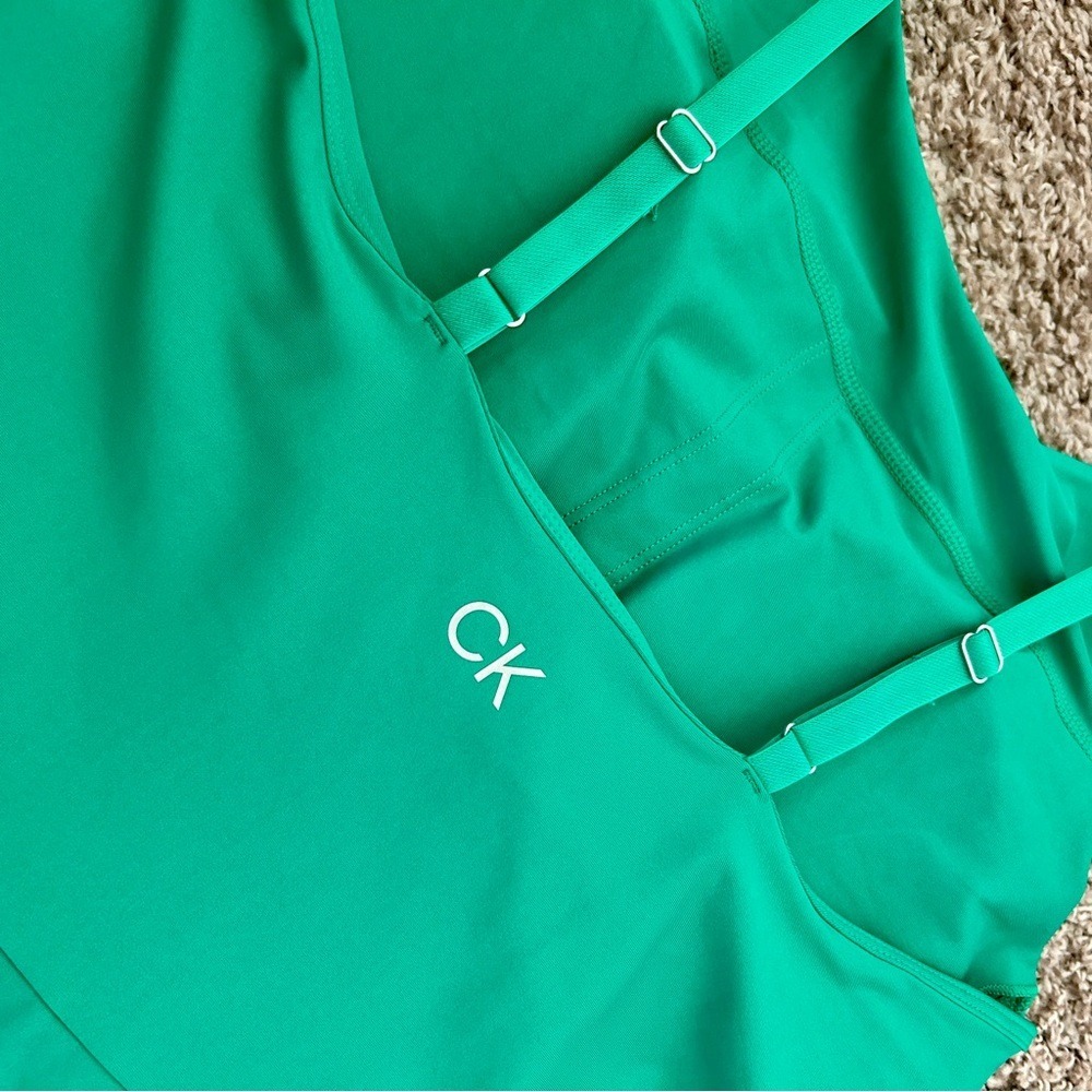 Calvin Klein I Womens Green Sleeveless Tennis Dress I Size XL I Athleisure - Picture 11 of 12